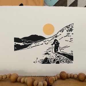 Summerland Sky - Original Handprinted Linocut