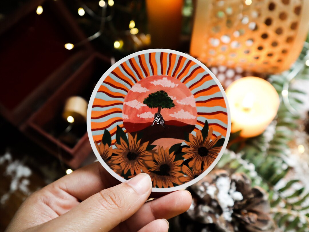 Sun Energy Sticker for Sun Goddess Gift Sunflower Meadow Waterproof ...