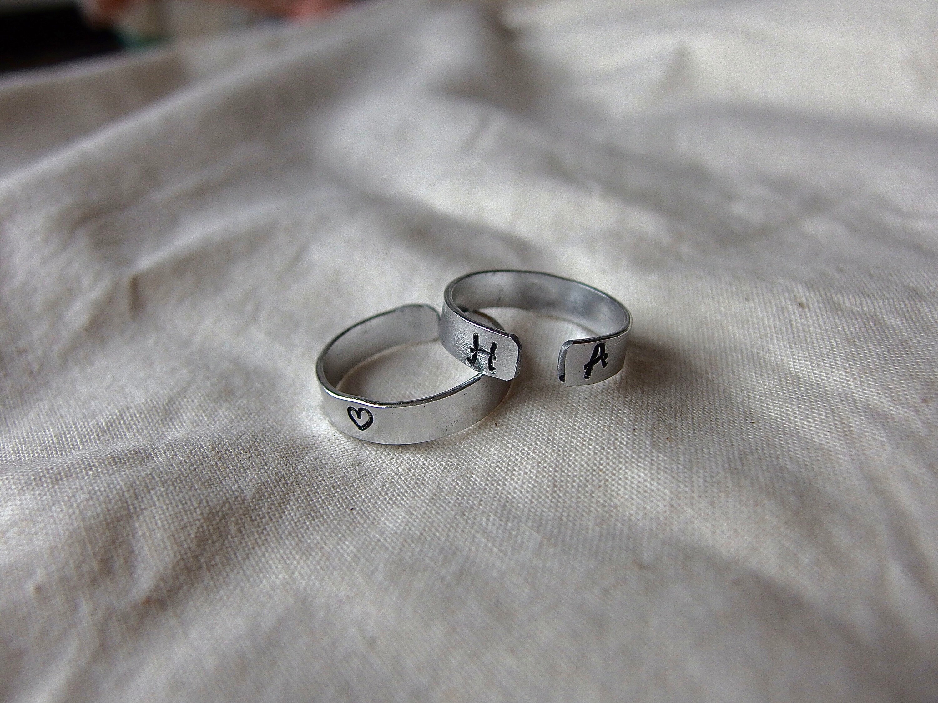 Custom Stamped Ring/ Initial ring/ Personalized ring/ Etsy