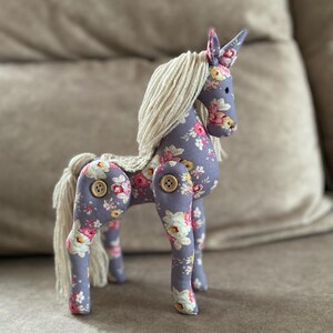 Unicorn Gift for Girl, Unicorn Room Decor, Horse Unicorn Textile Doll