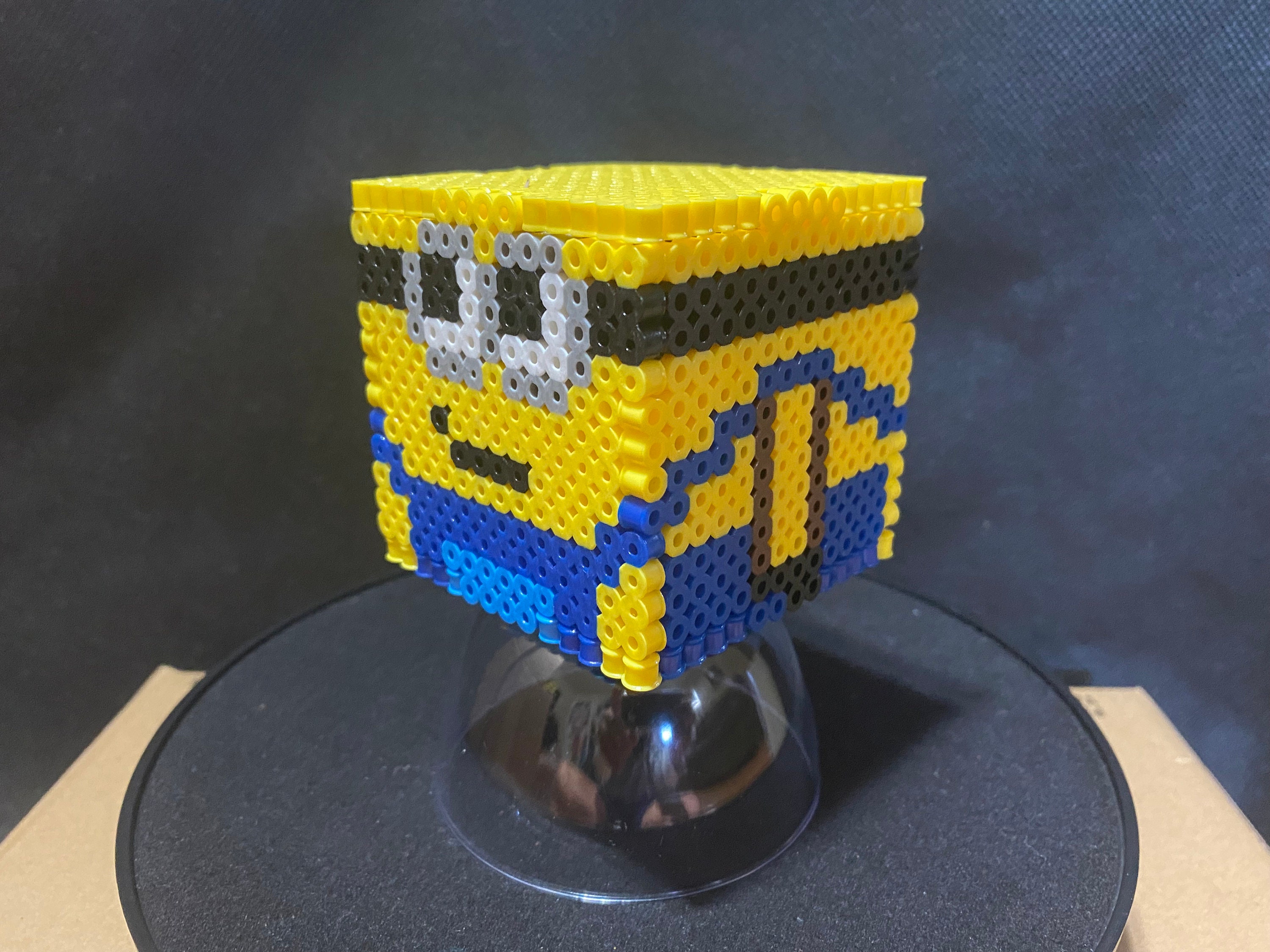 Perler Bead Minion 2 Keepsake Box/piggy Bank Etsy