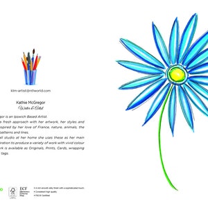 Cartão Flor Azul