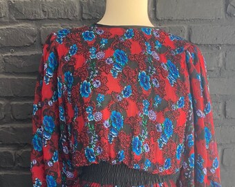 Vintage 1980’s Diane Freis Floral print Dress