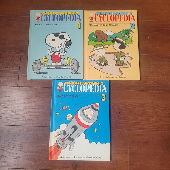 1990 Charlie Brown Cyclopedia Volume 1,2 and 3 by Funk & Wagnalls