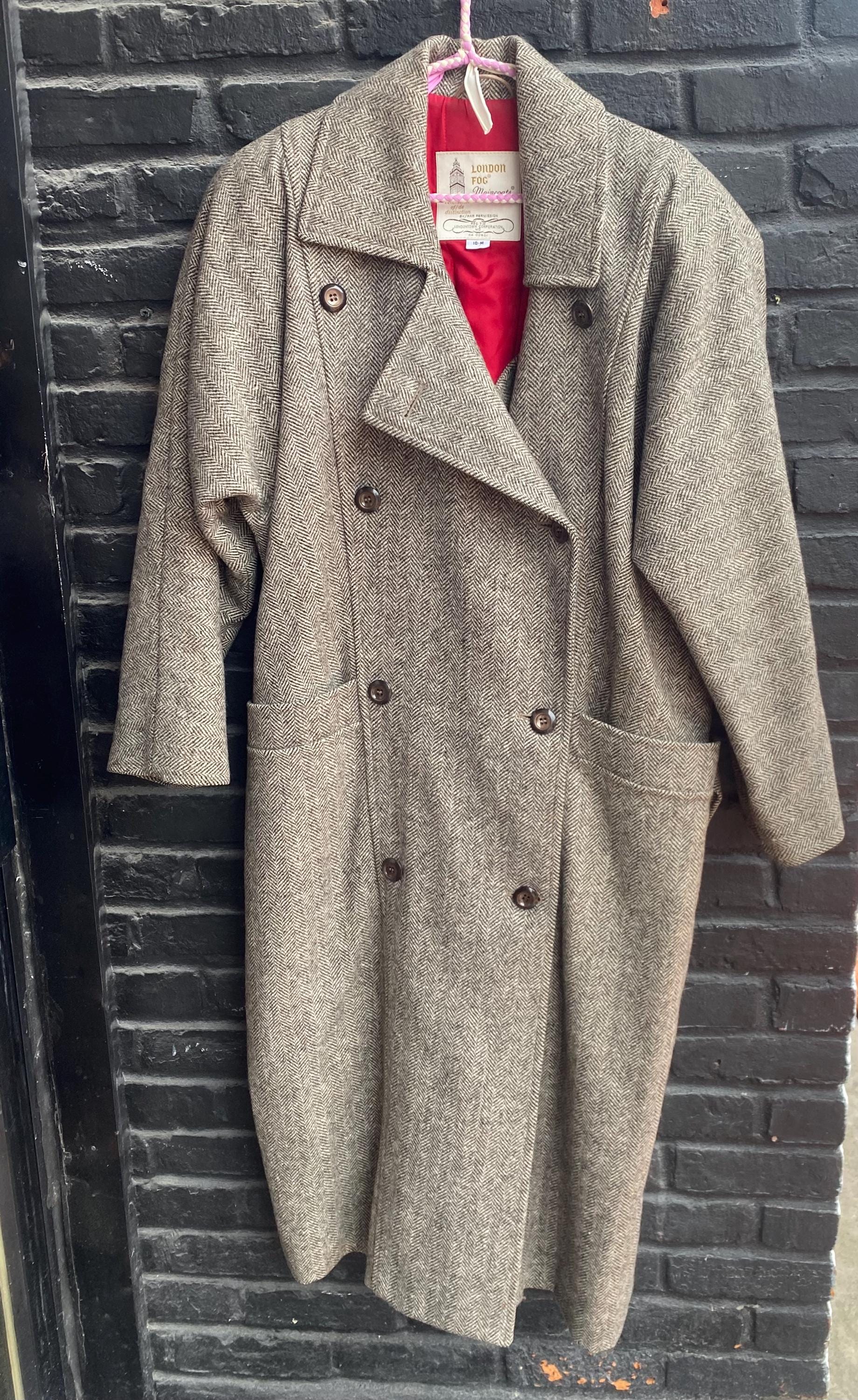 ジャケット・アウター HAND MADE herringbone over wool coat Petite Herringbone Wool Smart Coat