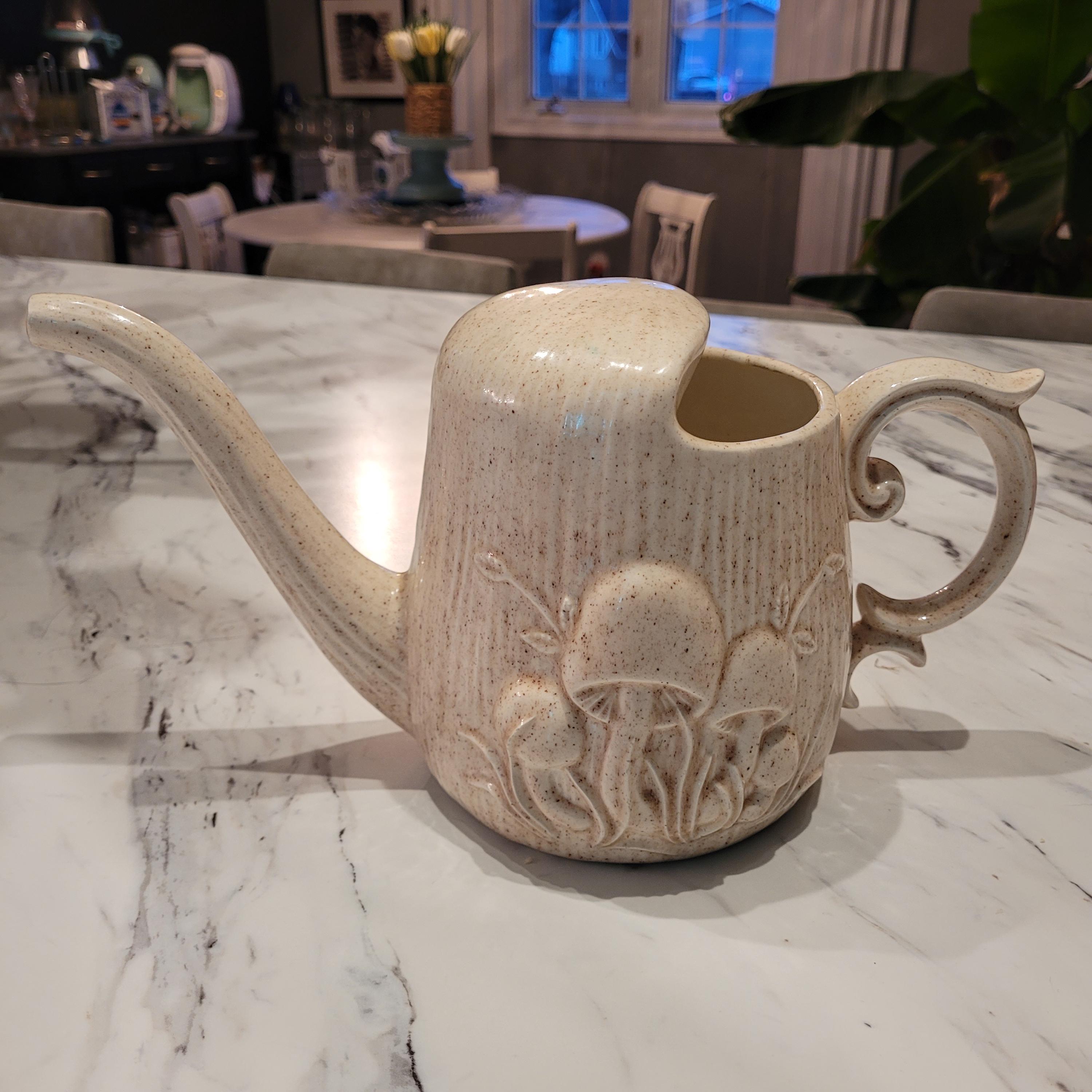 Vintage Arnels Mushroom Watering Can Ceramic Planter 1974 Mid