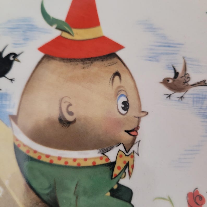 Green Humpty Vintage 1950s Old Foley James Kent “humpty Dumpty” Children’s Cup ...