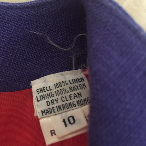 1980's Albert Nipon Two Piece Primary Colour Line… - image 7