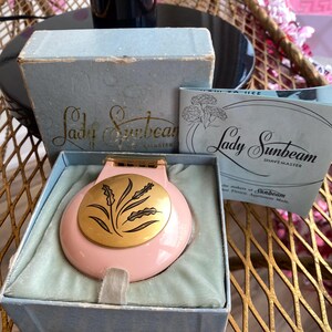 Vintage Pink Lady Sunbeam Mid Century Electric Razor - working