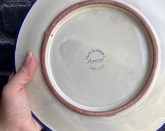 手描きのメキシコ陶器皿 - 青と黄色の天体の星と月のデザイン - Etsy 日本