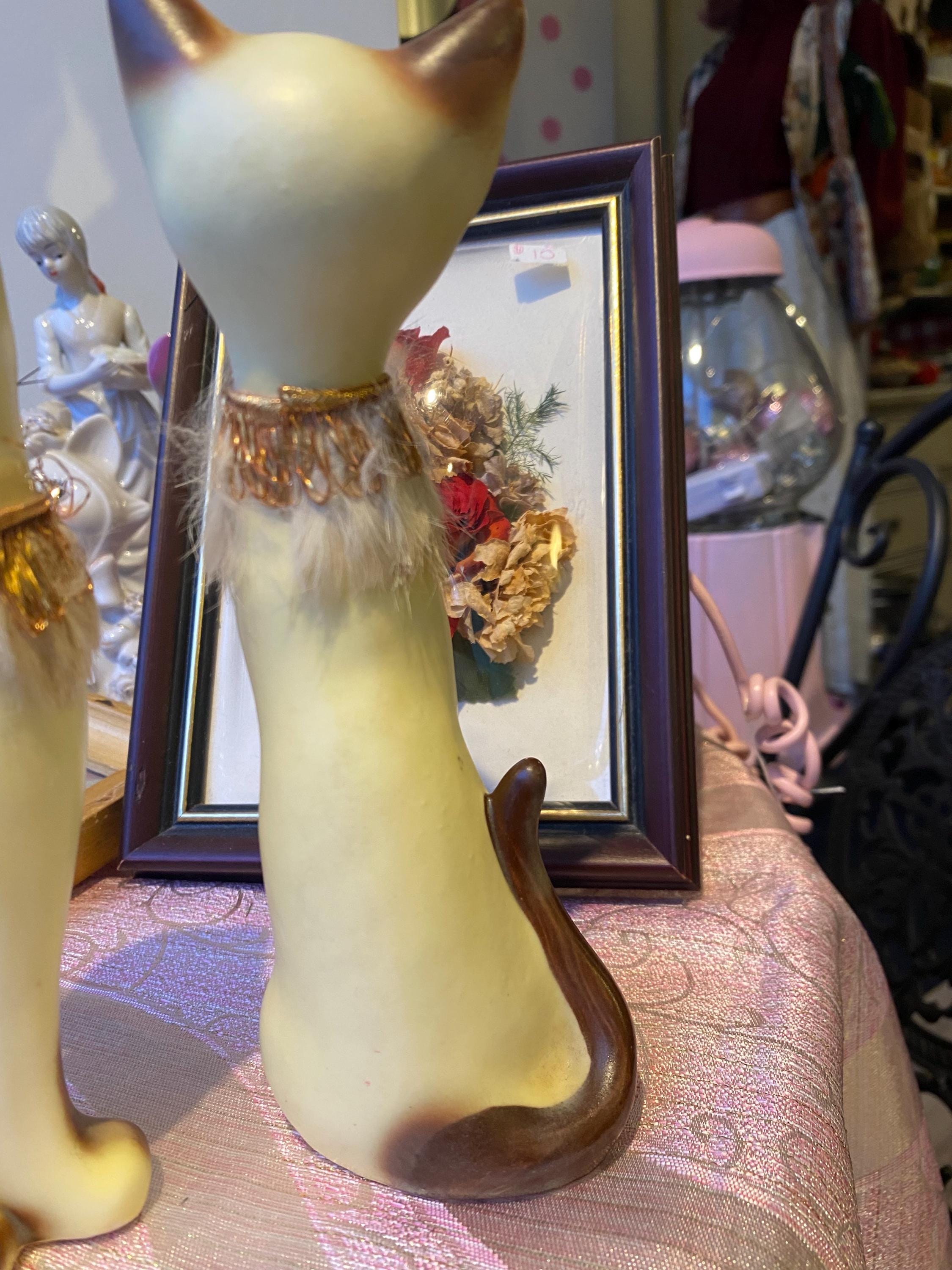 Vintage Siamese Cat Figurines – Mid-century Japan Ceramic Cats – G