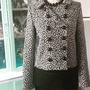 Milly Black and White Wool Jacket