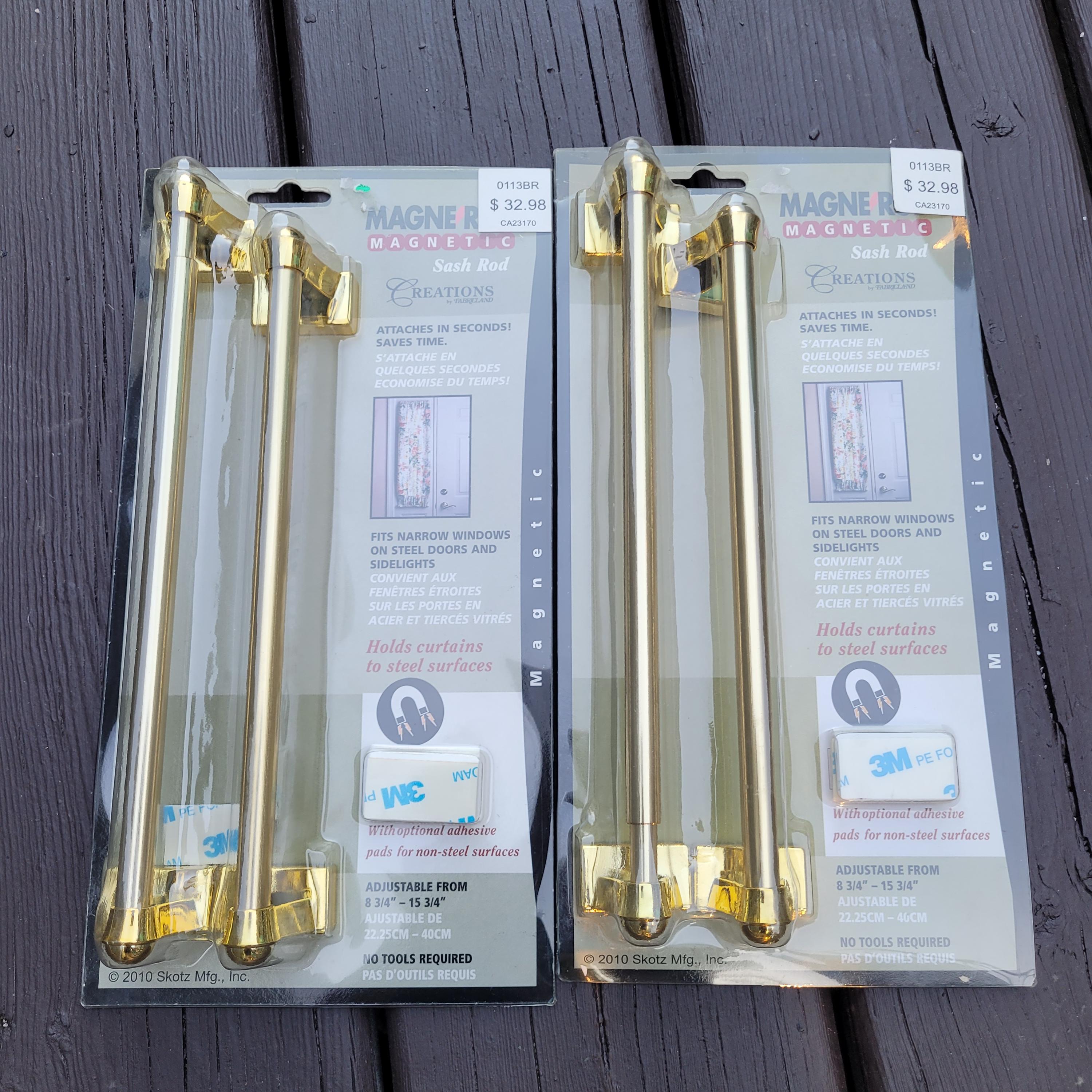 Verstellbare magnetische Schiebe-Gardinenstange für Stahltüren & Seitenlichter