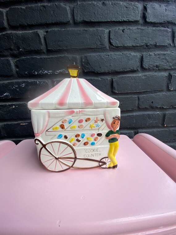 1950 年代のヴィンテージ Napco クッキーカウンター クッキージャー