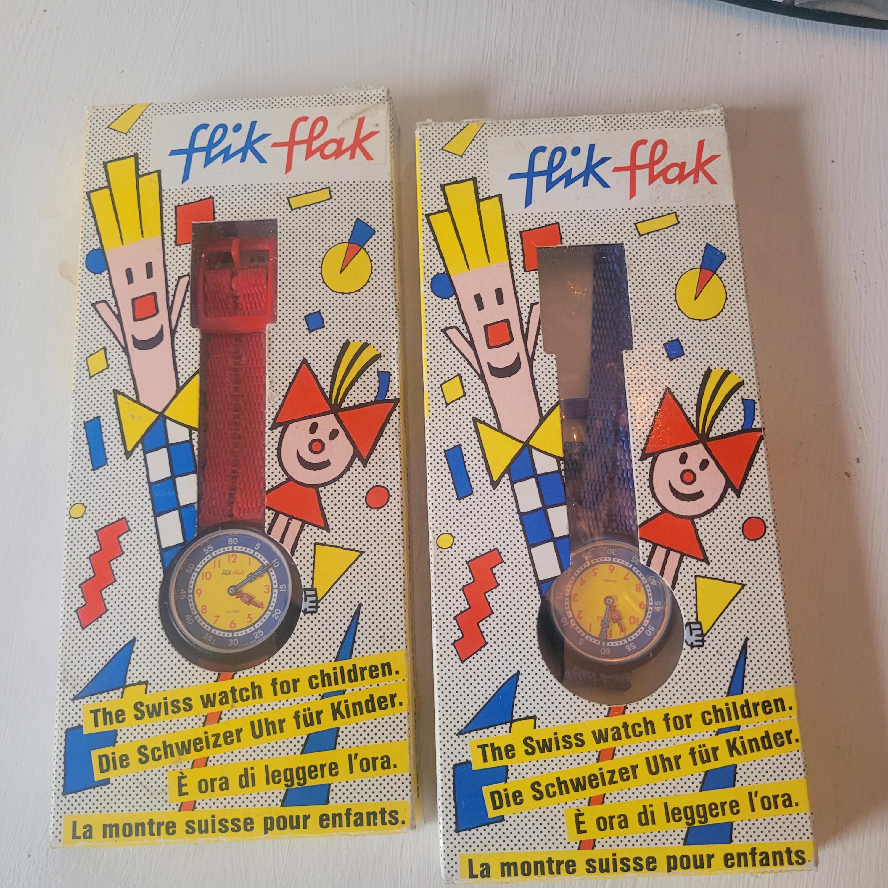 Set di orologi vintage Flik Flak Swiss per bambini – anni '80