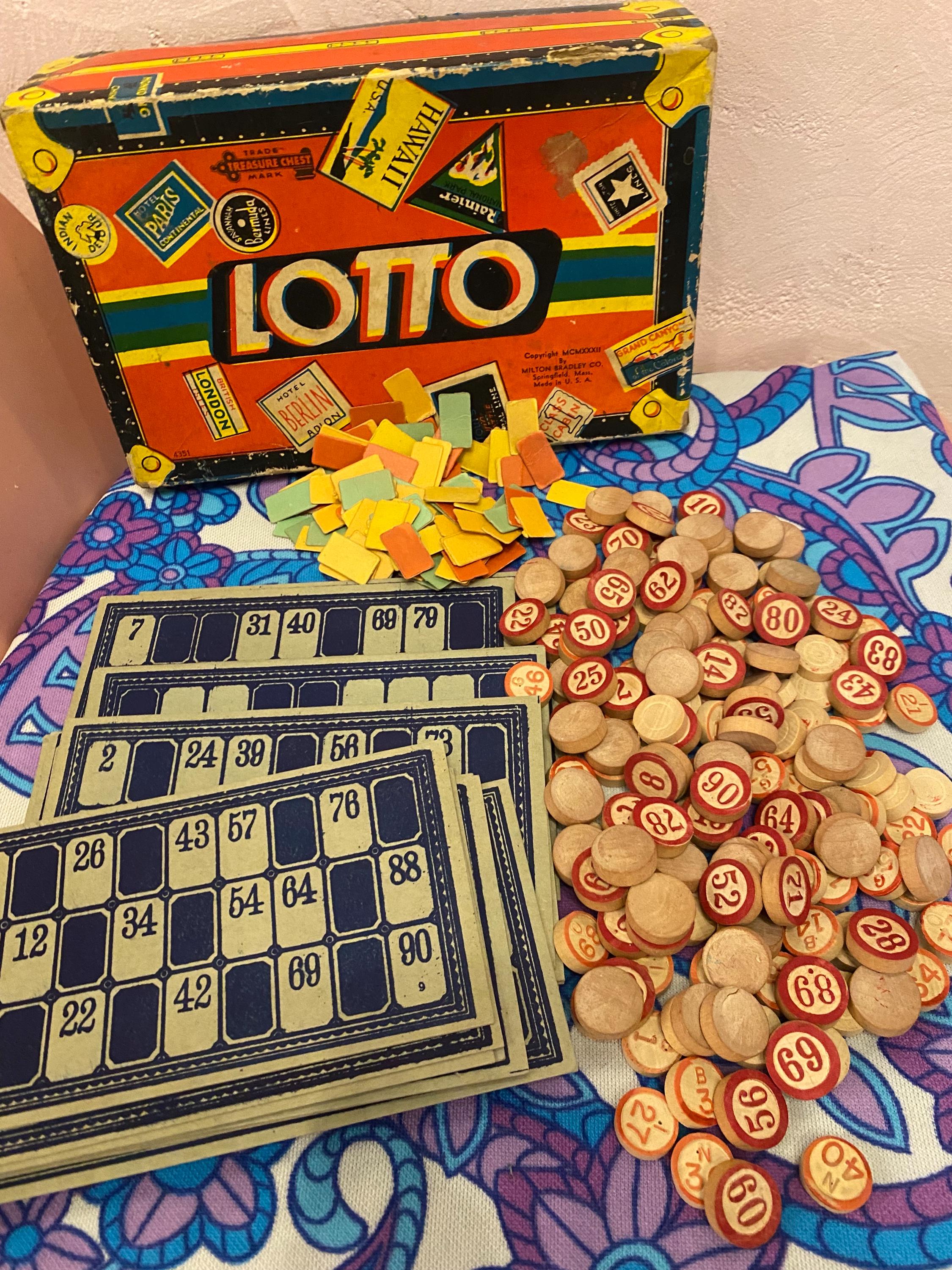 Vintage 1932 Milton Bradley Lotto Game - Etsy Israel