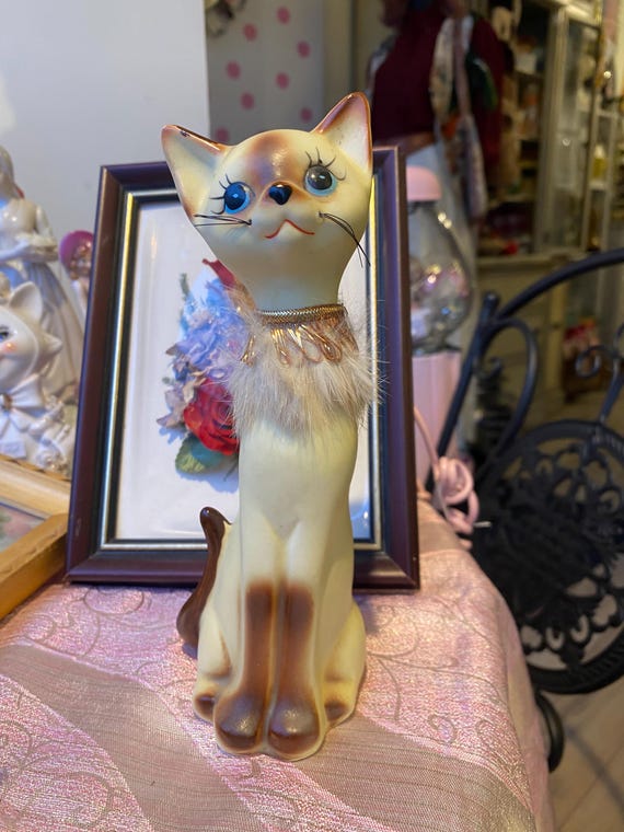 Vintage Siamese Cat Figurines – Mid-century Japan Ceramic Cats – G