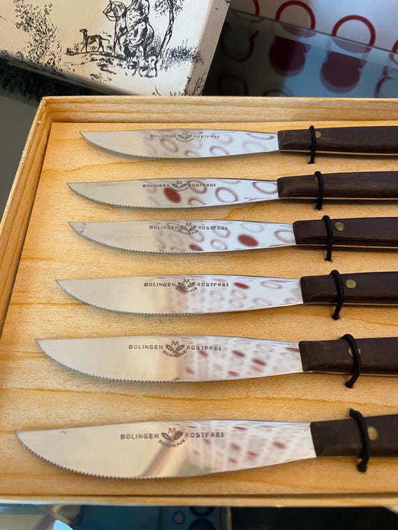 Vintage Solingen Rostfrei Knife Set – 6 Fruit or Steak Knives With