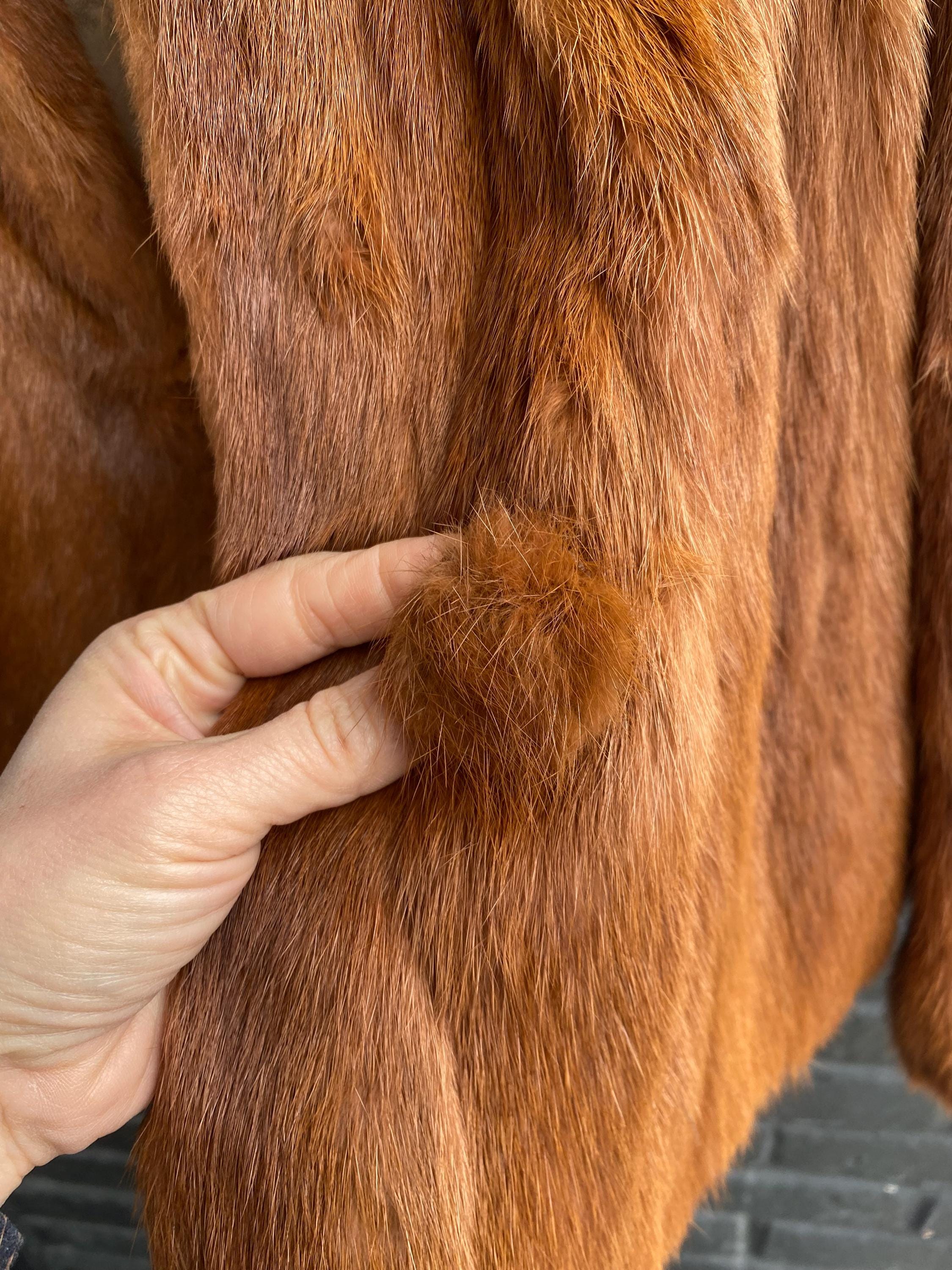 ヴィンテージミンクファーコート – 温かみのあるブラウン、ファー