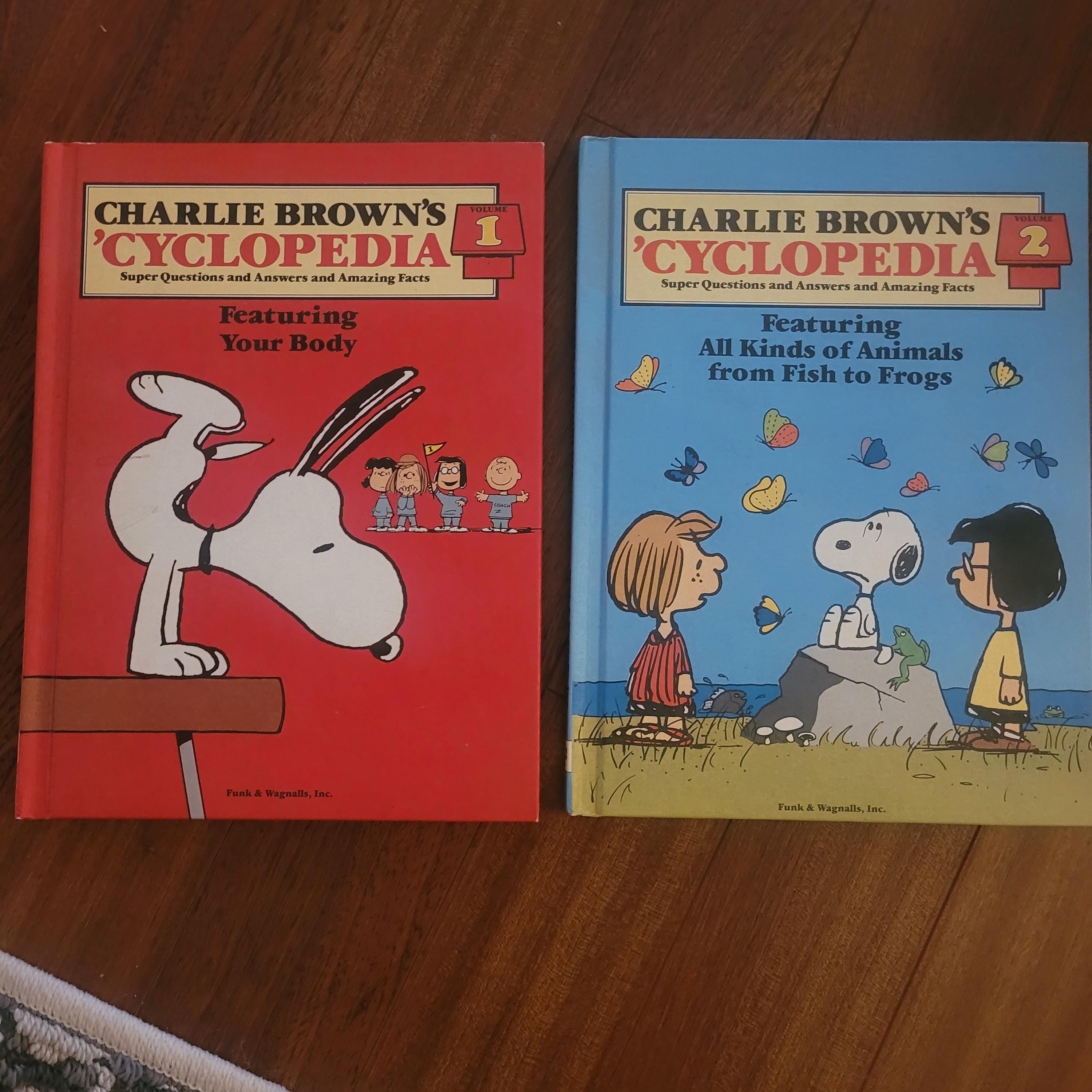 You Choose. Vintage 1980 Charlie Brown's 'cyclopedia Vol. 1 & 2