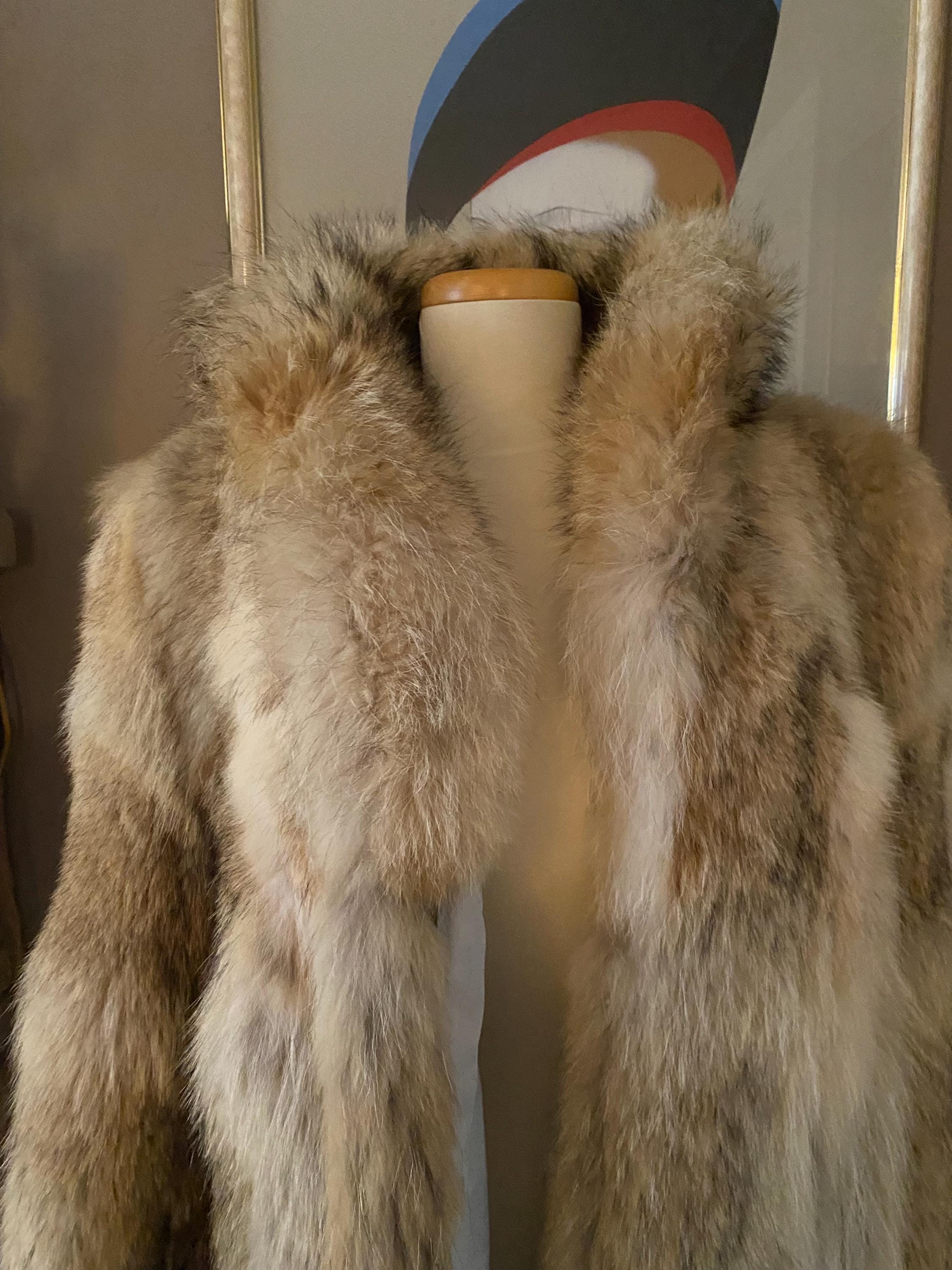Vintage 1980s Coyote Fur Coat by Club Pelle | Luxurious Natural Fur ...
