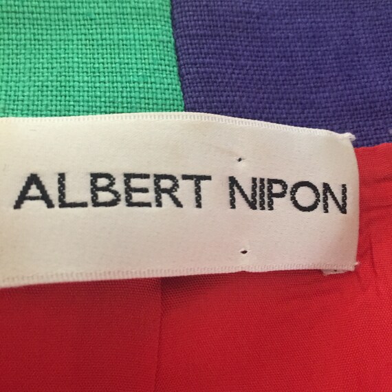 1980's Albert Nipon Two Piece Primary Colour Line… - image 6
