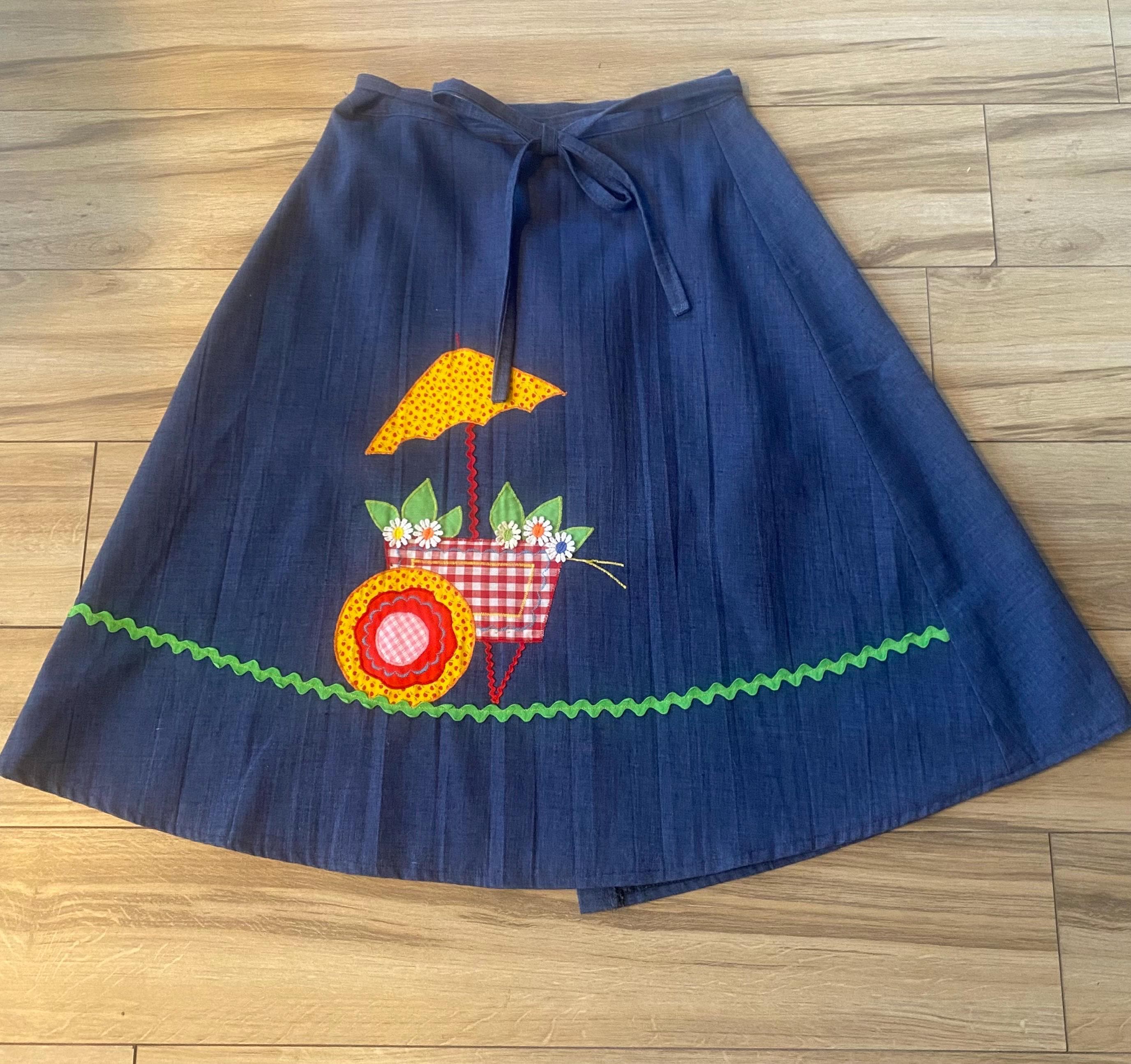 Chambray Wrap Skirt - Etsy Canada
