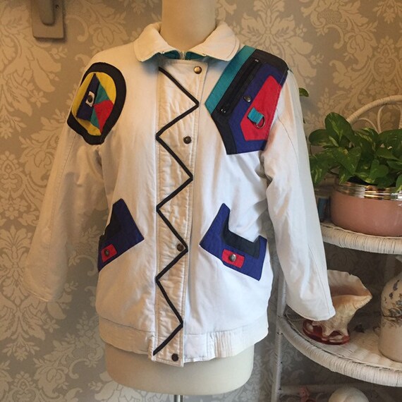 1980’s Vintage Memphis Group Style Winter Jacket.