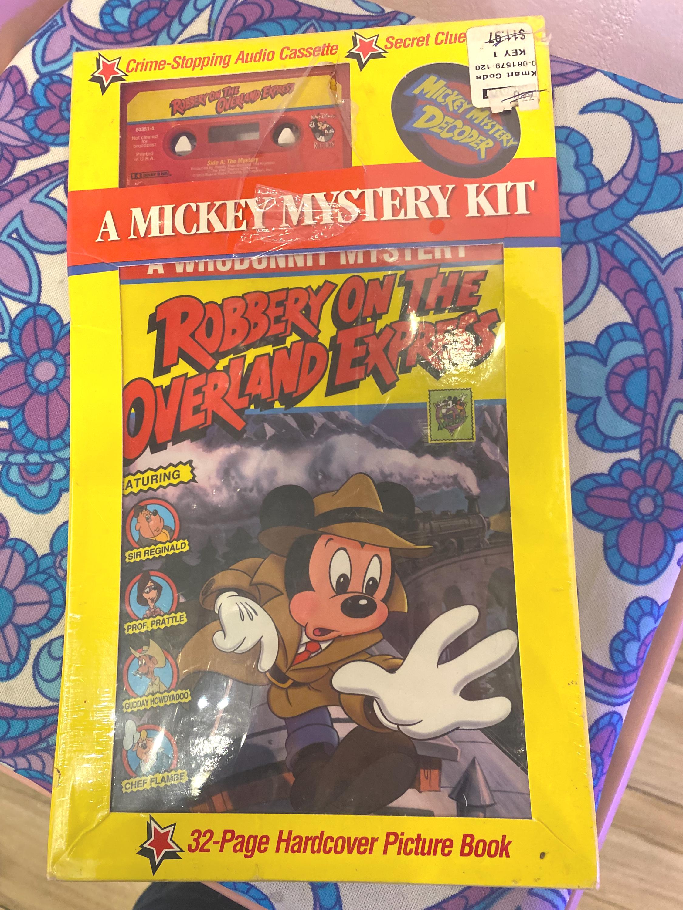 Vintage 1993 Mickey Mystery Kit Cassette – “robbery on the