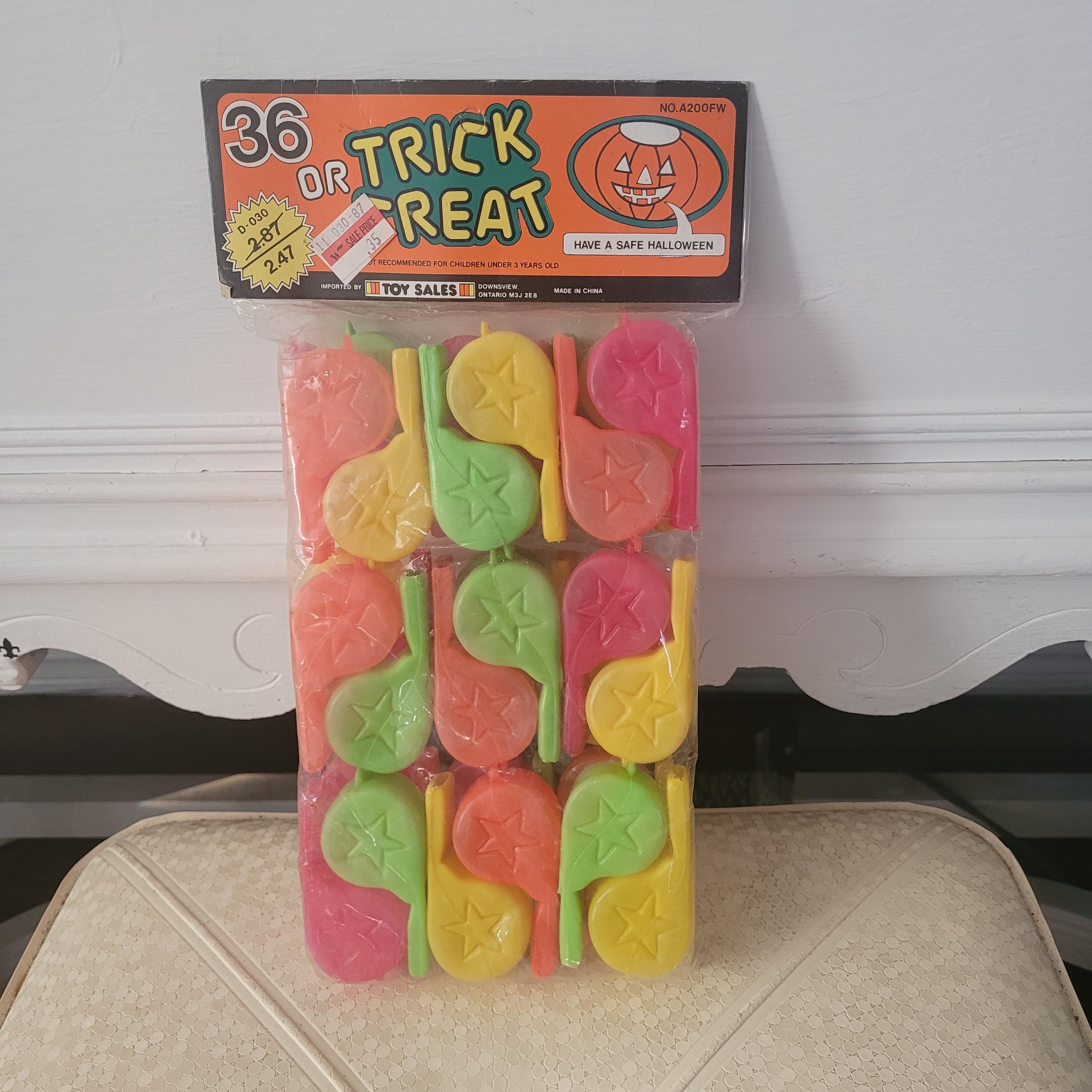 Rare Vintage 1980s Halloween Whistles, Grab Bags, Piñata, Trick or