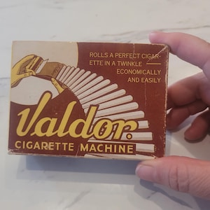 Vintage Valdor Cigarette Roller with Original Box | Made in Quebec Canada | Tobacco Rolling Machine
