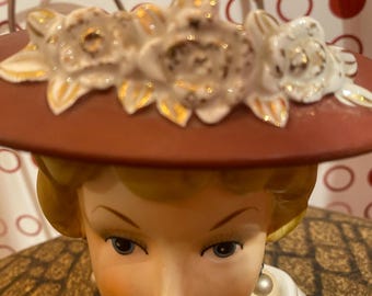 Vintage Relpo Japan Lady Head Vase Pearl Jewelry - Etsy