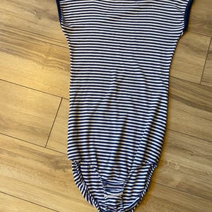 Vintage 1970’s Navy and White Striped Bodysuit T Shirt
