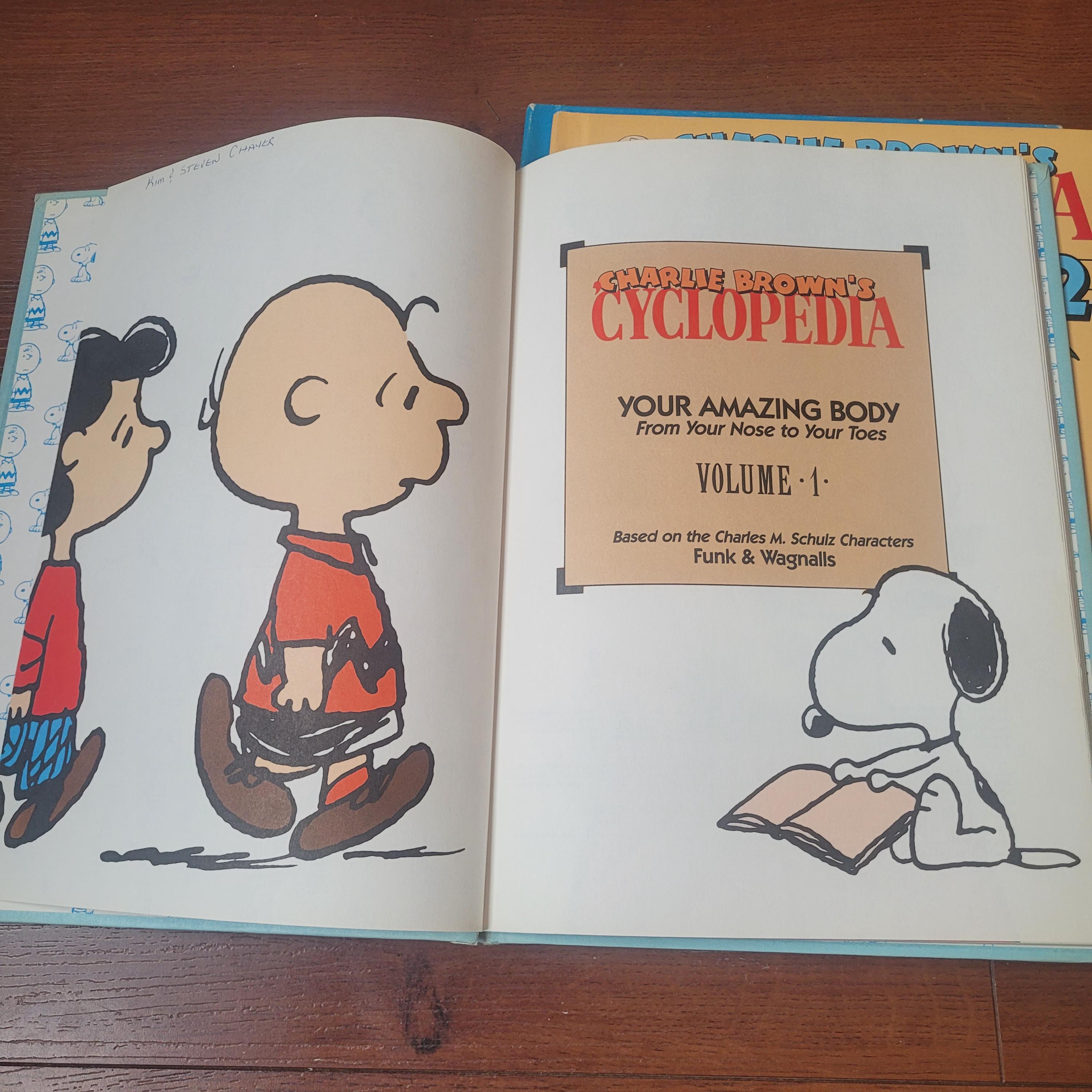 1990 Charlie Brown Cyclopedia Volume 1,2 and 3 by Funk & Wagnalls