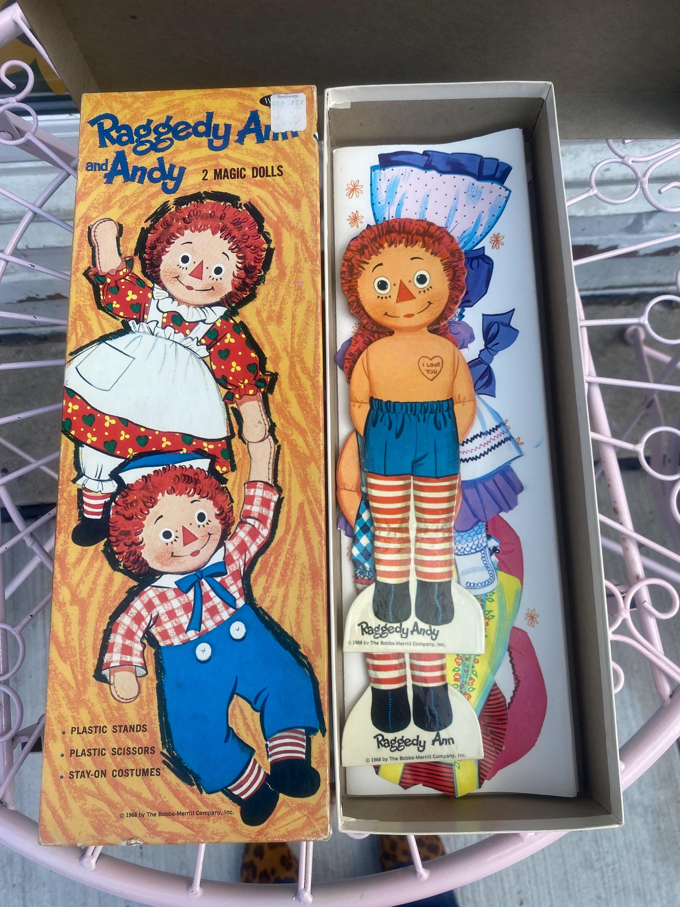 【超希少】RAGGEDY ANN & ANDYヴィンテージベビードレス Vintage 1968 Raggedy Ann & Andy Magic Paper Dolls – Whitman Boxed