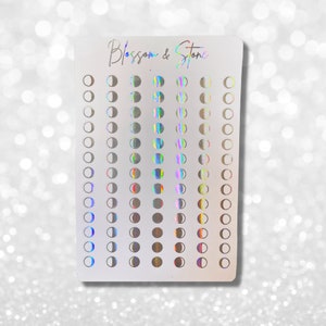 Foiled Moon Phases Mini Planner Stickers