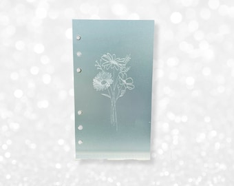 Tablero esmerilado floral grabado