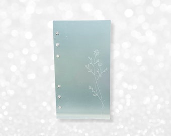 Tablero esmerilado floral grabado