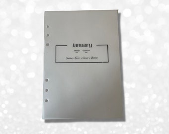 A5 Monthly Planner Dashboards | Planner Dashboards | Planner Accessories | A5 Planner Inserts | Filofax | Planner Inserts | Planner Dividers