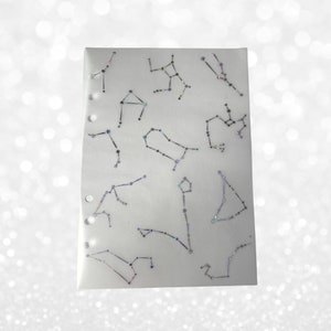 A5 Foiled Constellation Vellum Dashboard | Planner Dashboards | Planner Accessories | A5 Planner Inserts | Filofax Inserts | Planner Inserts