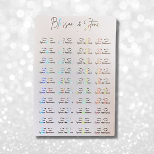 Foiled Eyebrow Appointment Planner Stickers