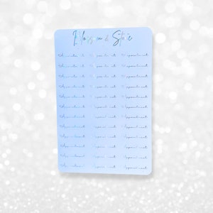 Foiled Appointment Planner Stickers