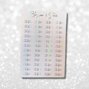 Foiled To Do Mini Planner Stickers
