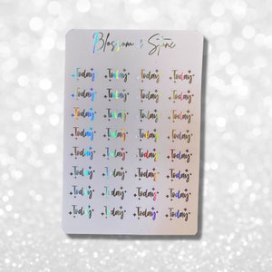 Foiled Today Mini Planner Stickers