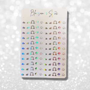 Foiled Weather Mini Planner Stickers