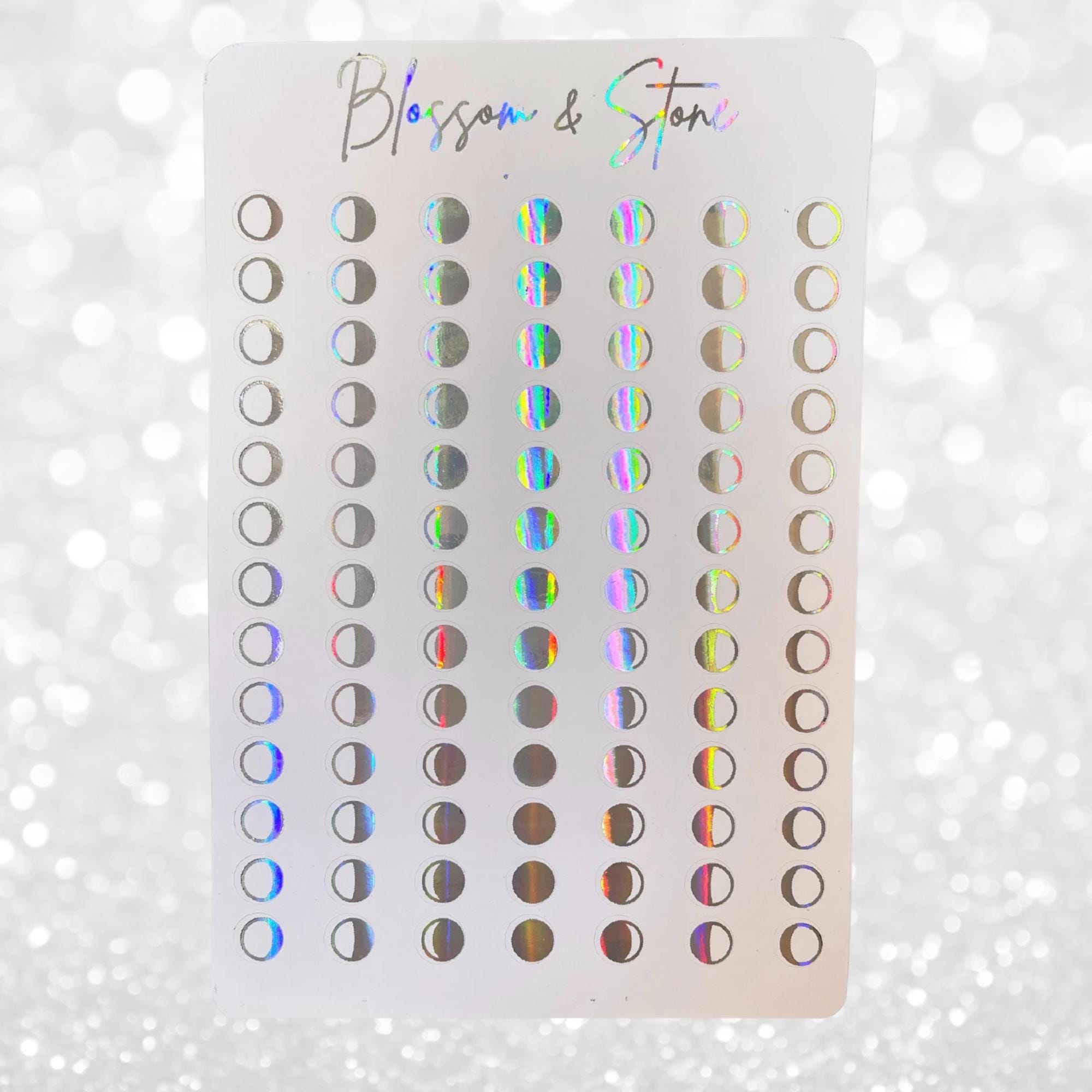 Foiled Moon Phases Sticker Sheet: Lunar Stickers for Planners, Bullet ...