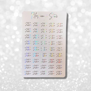 Foiled Date Night Planner Stickers