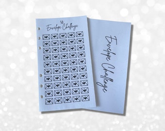 50 Envelope Savings Tracker and Laminated Cash Envelope | Personal/A6 Cash Envelopes | Savings Tracker | Cash Stuffing Envelopes