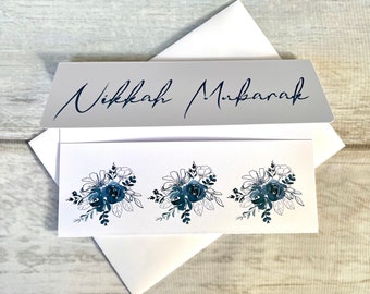 Happy Nikkah Mubarak Greeting Money Wallet Gift Cards Holiday  (blank Inside) Wedding Celebration pack of 1