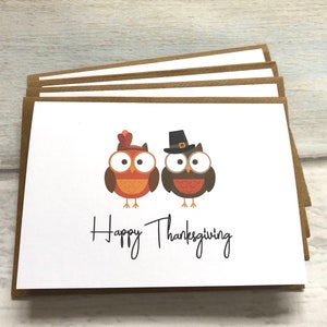 Happy Thanksgiving Karten 4er Pack (innen leer) Herbst Herbst Grüße Größe A6